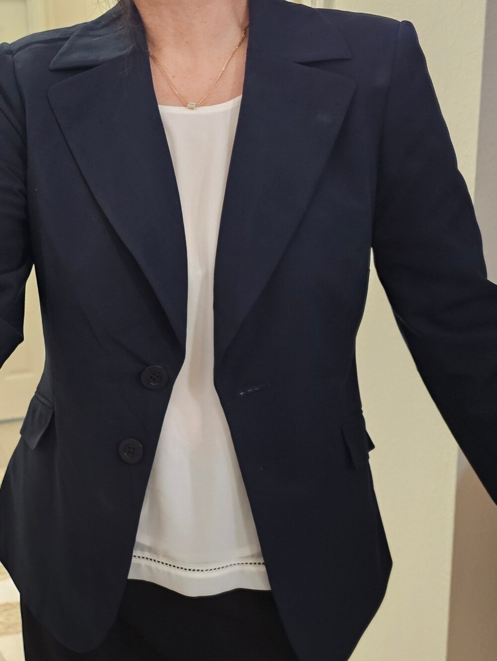 Caslon Navy Blazer - Two-Button Tailored Jacket 8